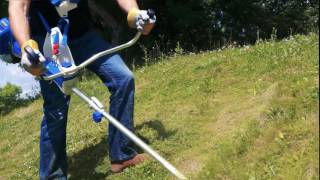 Hyundai 51cc Grass Trimmer  Strimmer  Brushcutter HYBC5080AV In Use [upl. by Mackay]