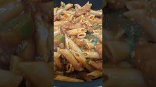 short food pastarecipe PENNE RIGATI PASTA WITH CHICKEN SCHNITZEL [upl. by Aihseyk]