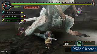 MHFU  Hunting White Fatalis G using gunlance and guts ability [upl. by Tippets]