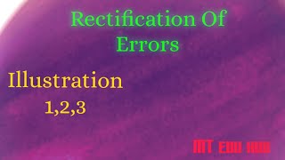 Rectification Of Errors  Tamil  CA foundation  MT edu hub [upl. by Caryl]