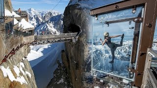 Mont Blanc Chamonix Aiguille du Midi in the French Swiss amp Italian ALPS [upl. by Eemak]