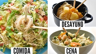 3 RECETAS VEGANAS CON FIDEOS CHINOS DESAYUNO COMIDA Y CENA  VIDA VEGANA [upl. by Mortie265]