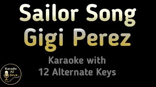 Gigi Perez  Sailor Song Karaoke Instrumental Lower Higher Male amp Original Key [upl. by Phila]