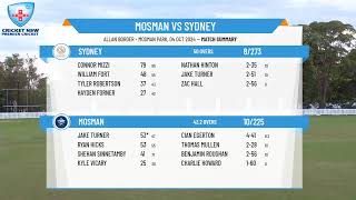 Mosman v Sydney [upl. by Aicak342]