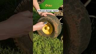 Be prepared for sidewall damage on any mower with the GlueTread Tractor kit 👊 [upl. by Kellie]