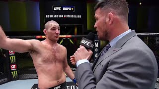 Sean Strickland Octagon Interview  UFC Vegas 47 [upl. by Dari]