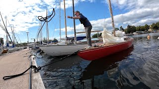 Undocking a 32ft boat Solo with NO Engine [upl. by Annirtak]