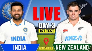 India vs New Zealand 1st Test Day 3  IND vs NZ Live Match  Live Cricket Match Today [upl. by Innavoig]