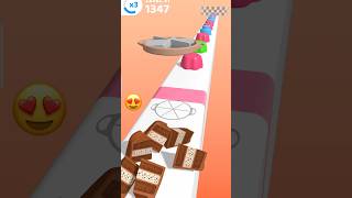 Perfect slicer ofChocolate cake stack Android cool gameplay shorts ytshorts [upl. by Malda428]