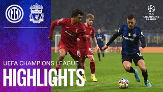 INTER 02 LIVERPOOL  HIGHLIGHTS  UEFA Champions League 202122 ⚽⚫🔵 [upl. by Eidnac]