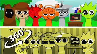 360 VR Incredibox  Sprunki but in MUSTARD Sauceless Versions vs Mustard Versions [upl. by Giark422]