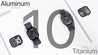 Apple Watch Series 10  Aluminum and Titanium Unboxing and Comparison [upl. by Stilla]