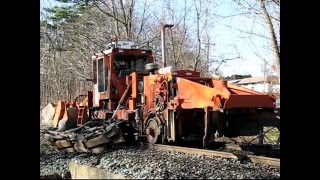 Ballast Regulator  Railroad Maintenance [upl. by Aerdnaek]