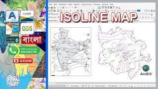 ISOLINE MAP IN ARCGIS SPLINE IN ARCGIS  SPLINE INTERPOLATION [upl. by Timmy]