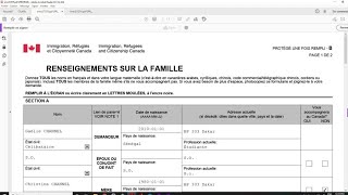 COMMENT REMPLIR CE FORMULAIRE RENSEIGNEMENT SUR LA FAMILLE IMM5707 F [upl. by Benedetta411]