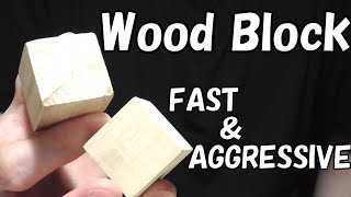 ASMR Fast Aggressive Wood Block Tapping＆Scratching [upl. by Kalasky321]