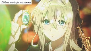 Violet Snow SaxPiano  Violet Evergarden OST Music Sheets [upl. by Cenac453]