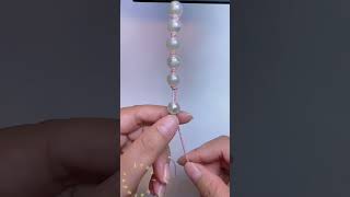 Learn the art of knotting a pearl necklace for a flawless elegant finish✨ jewelrymaking [upl. by Eelana]