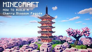 Minecraft How To Build a Simple Cherry Blossom Pagoda [upl. by Hannon]