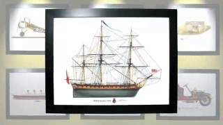 HMS Euryalus British frigate 1803 Profile Print maritime art [upl. by Niarda]