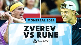 Alexander Zverev vs Holger Rune CourtLevel Highlights  Montreal 2024 [upl. by Summons]