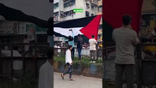 Palestine Flag Hoisted on Eid Milad in Mumbai 🇵🇸 eidmiladunnabi palestine mumbai islamic shorts [upl. by Pangaro]