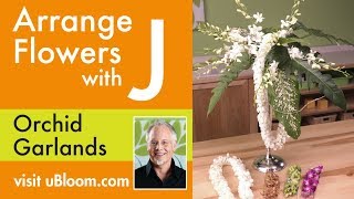 How to Arrange Flowers Orchid Garland Flower Arrangements [upl. by Aratihc]