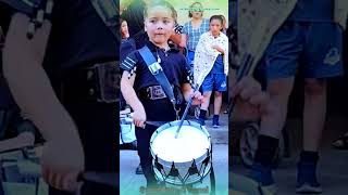 Alumna tocando el tambor en la exhibición de bandas escolares en Jalisco México shorts mexico [upl. by Ocin909]