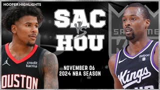 Sacramento Kings vs Houston Rockets Full Game Highlights  Nov 6  2024 NBA Season [upl. by Acinorev]