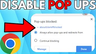 How To Turn Off Pop Ups amp Redirects In Google Chrome  Full Guide [upl. by Merlin92]