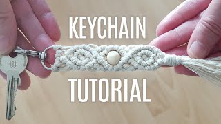 DIY ROSEBUD MACRAME KEYCHAIN TUTORIAL [upl. by Cumine]