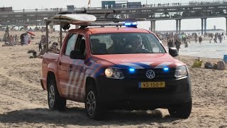 WAIL Strandpolitie en Reddingsbrigade met hoge spoed naar een incident op strand Scheveningen [upl. by Halla]