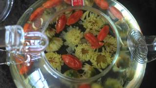 Chrysanthemum amp Goji Berry Tea Recipe Herbal Tea Blend for Eye Health [upl. by Akcebar]