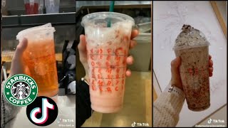 Making Different Starbucks Drinks  TikTok Compilation 2 SO SATISFYING [upl. by Cesya]