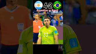 Argentina vs Brazil world cup final panalty kicks football worldcup neymar fifa cr7 messi [upl. by Swetiana961]