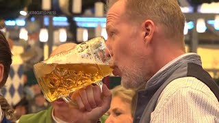 Annual Oktoberfest opens in Munich [upl. by Elita]