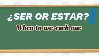 quotSER vs ESTAR Master the Difference and Speak Spanish Like a Proquot [upl. by Ayrb]