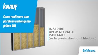 Come realizzare una parete in cartongesso Knauf 3D Video [upl. by Sandie]