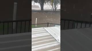 Streets Get Flooded as Cyclone Hits Australias Cairns  14741404 [upl. by Dougald]