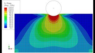 Abaqus Standard Contact Tutorial Plane Stress [upl. by Ahsahtan135]