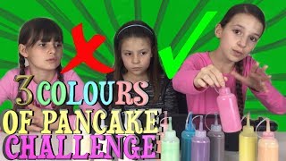 3 COLORS OF PANCAKE ART CHALLENGE  Lévanah amp Family [upl. by Aisiat]