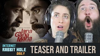 Jana Gana Mana Official Trailer AND Teaser  Prithviraj Sukumaran  irh daily REACTION [upl. by Nowahs]