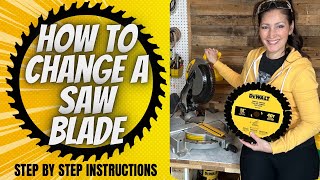 How to change a miter saw blade [upl. by Burnard]