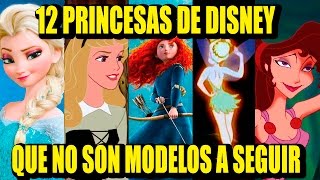 12 princesas de Disney que no son modelos a seguir  Los 12 Mas [upl. by Dranal144]