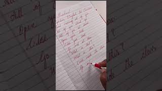 Cursive Practice for TeacherVid03  Cursive Shorts english cursivewriting cursivewritingenglish [upl. by Dnalon16]