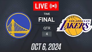 NBA LIVE Los Angeles Lakers vs Golden State Warriors  October 6 2024  NBA Pre Season LIVE 2K25 [upl. by Elset]