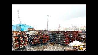 67 VN Navegacion Spain Shipping steel rails to the Caribbean [upl. by Chellman909]