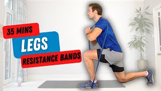 35 MIN RESISTANCE BAND LEG WORKOUT  No Repeats  All Levels  Build Muscle [upl. by Allveta]