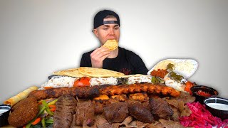 The Ultimate Kebab Mukbang All the Meats and Hummus Pita Cheese Rolls  Istanbul Grill [upl. by Noirb]