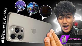 iPhone 15 Pro Max Unboxing🎁 Best Phone for Speed amp Accuracy🤔 Freefire Handcam📲 [upl. by Asilak]